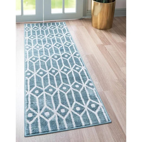 Unique Loom Matrix Trellis Diamonds Rug - 9& x 12&, Gray