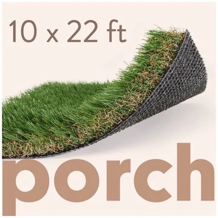 Allgreen Porch 10 x 22 Feet Artificial Grass for Pet Deck Balcony Indoor/Outdoor Area Rug - Size: 120\ x 264\