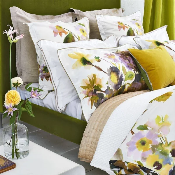 Designers Guild Palace Flower Birch Queen Sham