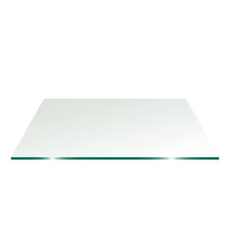 18x22 x 24x22 Rectangle Glass Top 1/2x22 Thick - Flat Polish Edge with Touch
