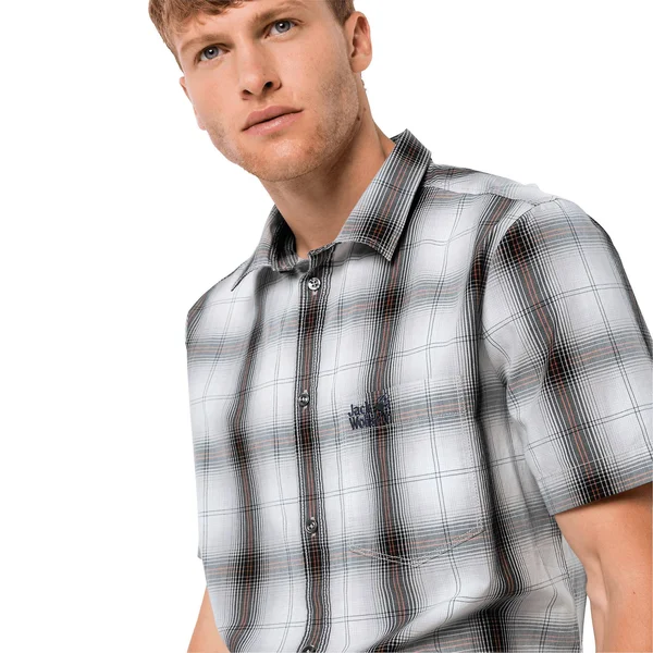 Jack Wolfskin Mens Hot Chili Shirt Dusty Grey Checks XXL