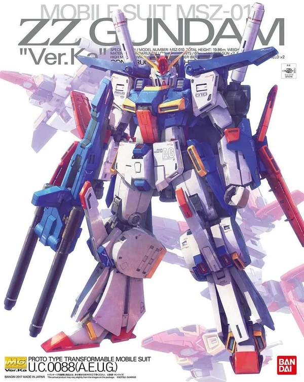 Gundam mg 1/100 ZZ Gundam (Ver. Ka) Model Kit
