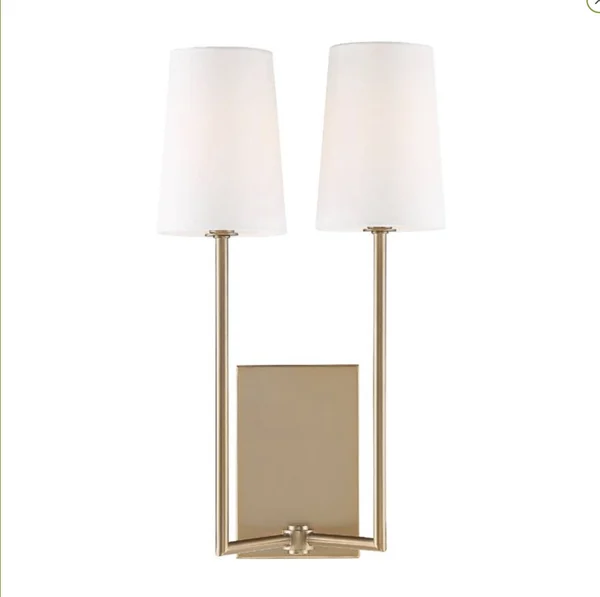 Crystorama LEN-252-VG Lena 2 Light Vibrant Gold Wall Mount