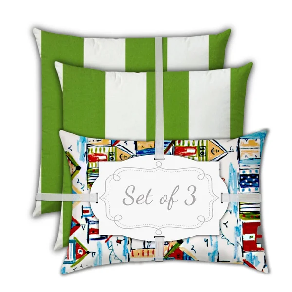 Joita 3-Pc Louisiana Beaches Pillow Set in Multicolor