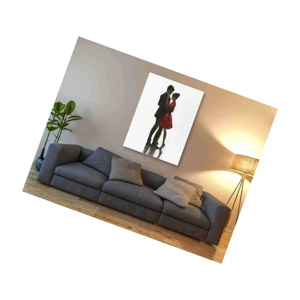 Epic Graffiti The Embrace II Red Dress by Marco Fabiano - Giclee Canvas Wall Art, 40x22x54x22, 1.5 x 40 x 54
