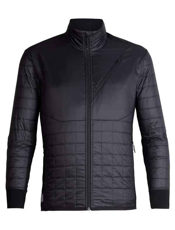 Icebreaker Men's Helix LS Zip Jacket - XL - Black - Jet Heather