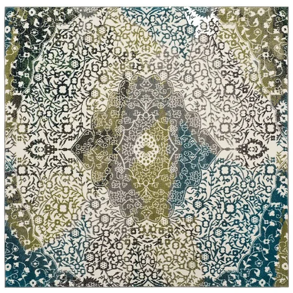 Safavieh Watercolor Traditional Area Rug Collection - Square 6&7x22 WTC672B-7SQ