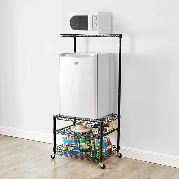 Suprima Portable Mini Fridge Organizer - Black