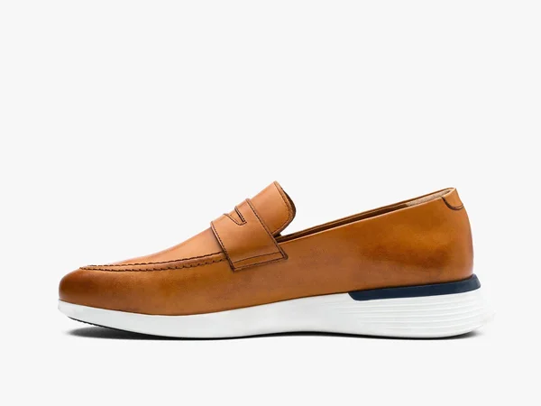 Crossover Loafer - Hybrid Dress Shoes, Wolf & Shepherd Honey, White, 12.5