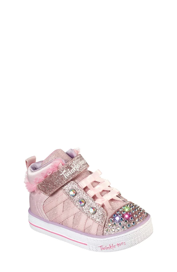 Skechers Girls Infant Shuffle Lite-Adore-A-Ball Light Up Sneaker