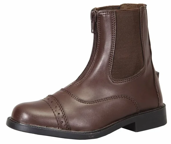 TuffRider Children's Starter Front Zip Paddock Boots - Kids Equestrian Horse Riding English Boots