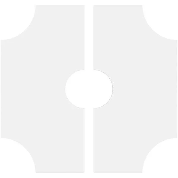 26 inchod x 6 inchid x 8 1/2 inchc x 1 inchp Haus Architectural Grade PVC Contemporary Ceiling Medallion - Two Piece