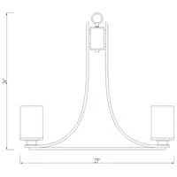 Z-Lite 5 Light Chandelier, Matte Black 492-5MB