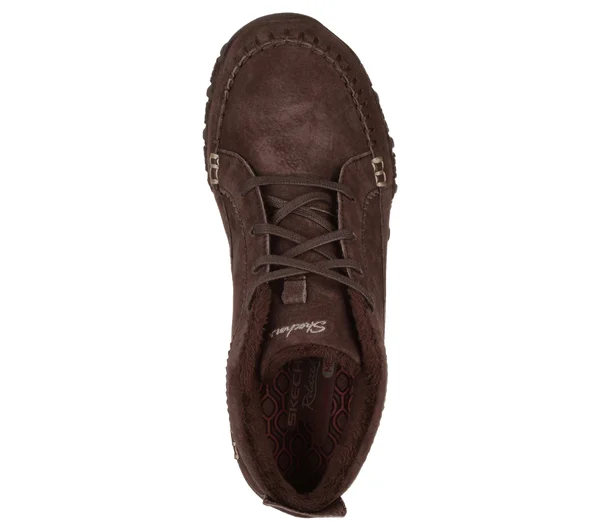 Skechers Women's Relaxed Fit: Bikers - Lineage Boots, Chocolate, 7.5