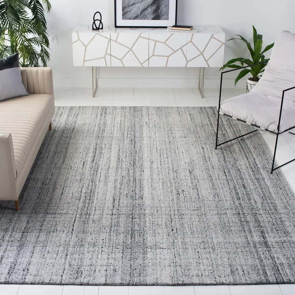Safavieh Abstract ABT141B Grey, Black Rug 2&3x22 x 8& Runner