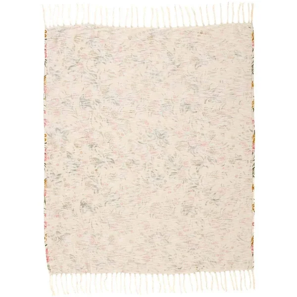 VHC Brands, Madeline Floral Printed Woven Throw 60x50
