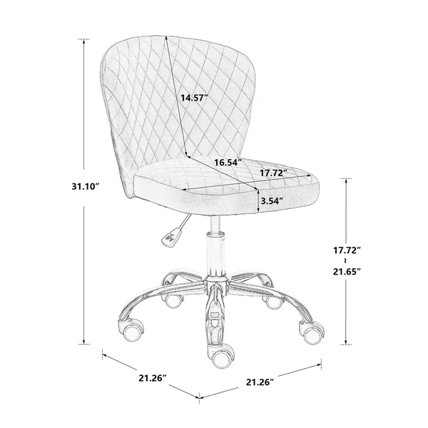 Computer Chair Task Chair Home Executive Desk Chair Comfortable Swivel Chair and Mid - N/A - Grey