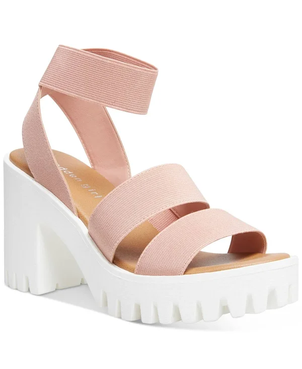 Madden Girl Soho Lug Sandals - Blush