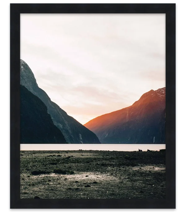 CustomPictureFrames 28x28 Black Wood Picture Frame - with Acrylic Front and Foam Board Backing