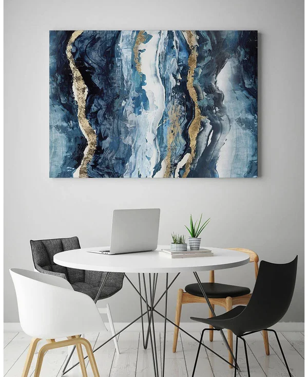 CLICART 16 in. x 20 in. Effectus I by Isabelle Z Wall Art - Blue/ White