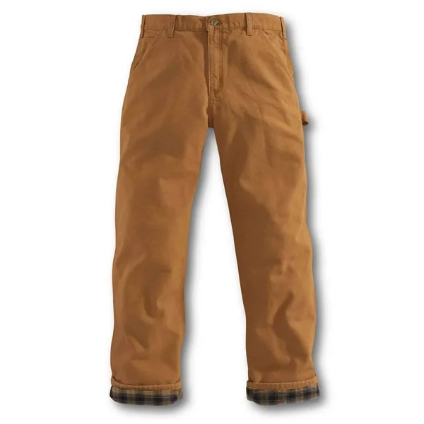 Carhartt Men's Flannel Lined Washed Duck Dungaree