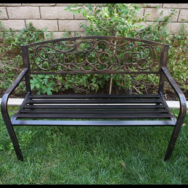 Belleze 50x22 Blossoming Garden Decorative Patio Park Bench, Bronze