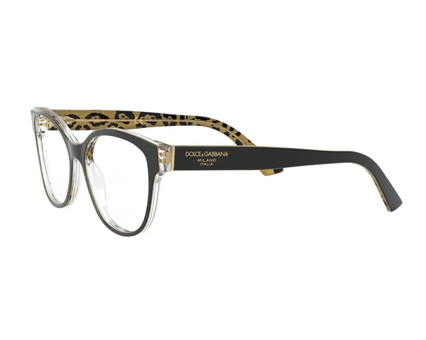 Dolce & Gabbana DG3322 Eyeglasses 3235 Black on Leo Glitter Gold