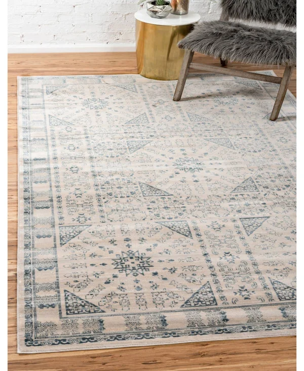 Unique Loom Paris Birch Blue 7& 0 x 10& 0 Area Rug