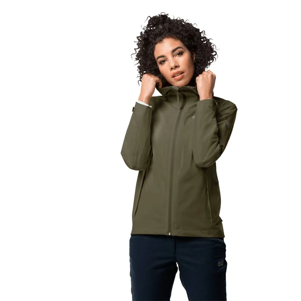 Jack Wolfskin JWP Shell W - Granite - Rain Jackets M