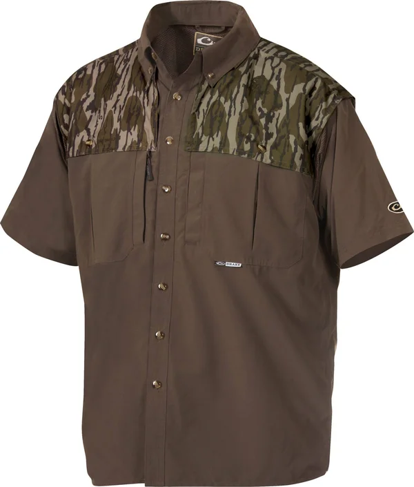 Drake Est Short Sleeve Camo Vented Wingshooter Shirt