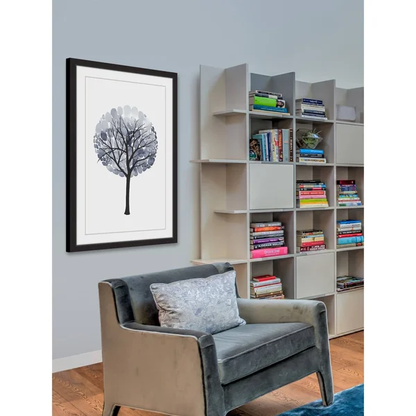 Marmont Hill Midnight Elm I Framed Painting Print, Black