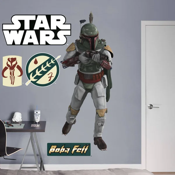 Fathead Boba Fett- X-Large Officially Licensed Star Wars Removable Wall Decal, Size XL