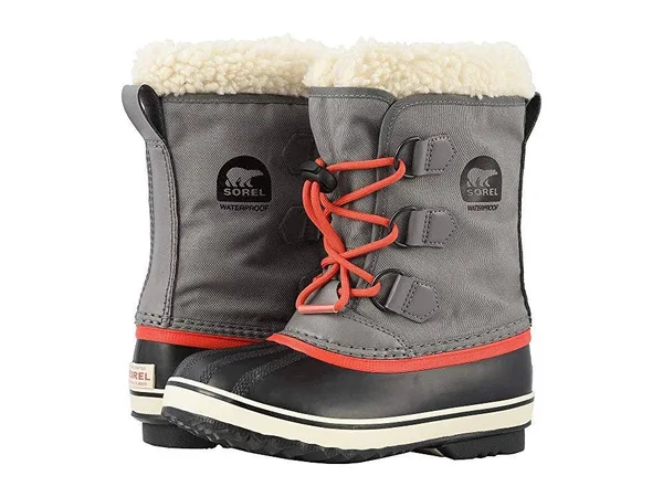 Sorel Kids& Yoot Pac Nylon Boot - Quarry, Sail Red
