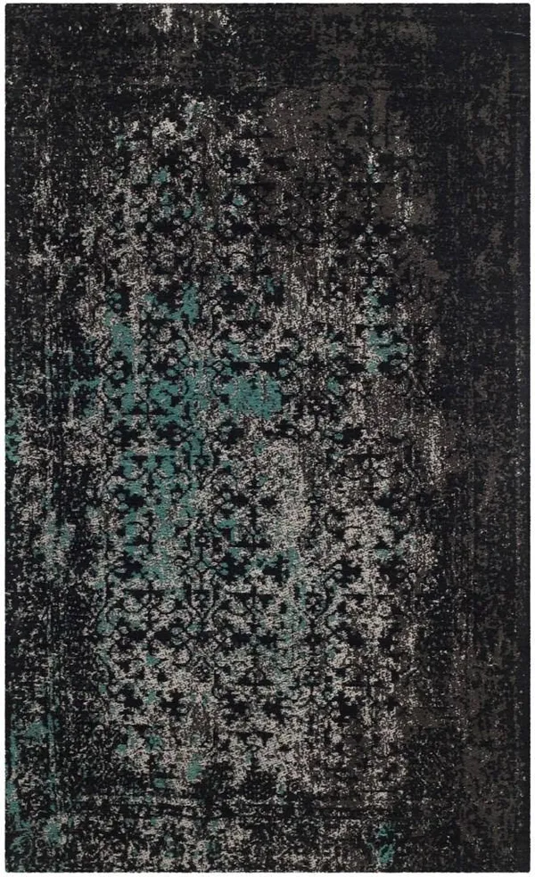 Safavieh CLV223C Classic Vintage Navy - Teal Area Rug - 3& x 5&