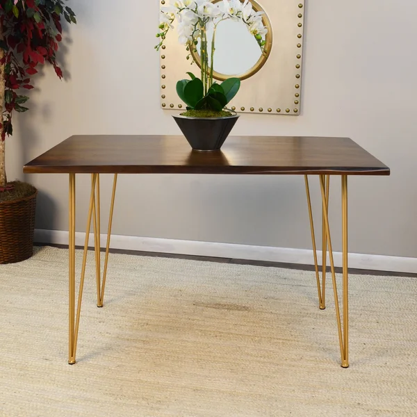 Mila Live Edge Dining Table (Natural - Black)
