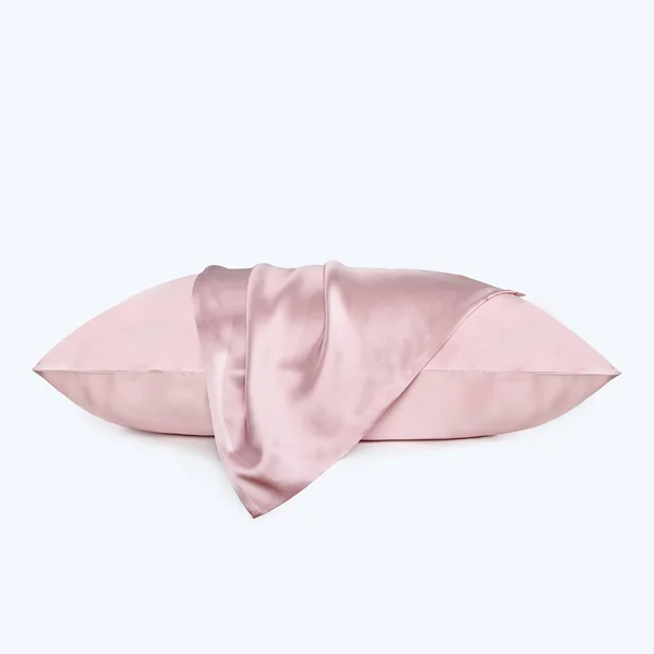 Mommesilk Silk Pillowcases Set of 2 100% Natural Silk Fabric Soft Oeko-Tex Certified Luxurious Silk US Rosy Pink King(20x22x36x2