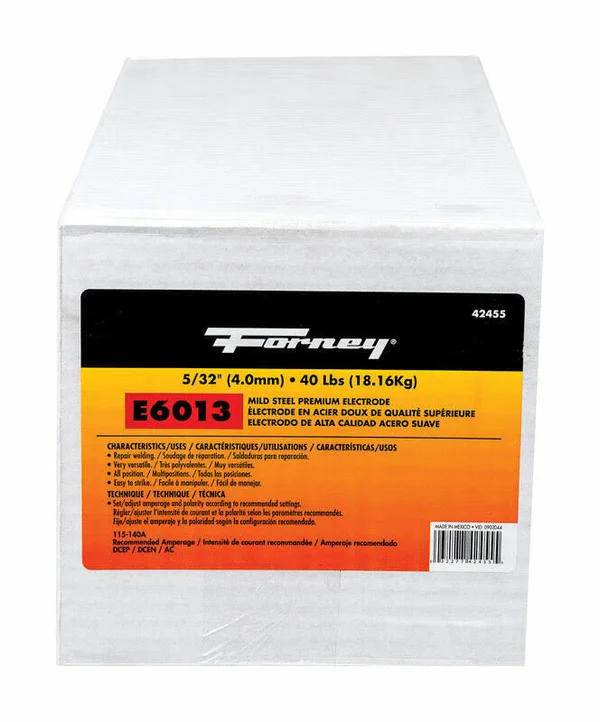 Forney 5/32in Dia x 15in L E6013 Mild Steel Welding Electrodes 83000 PSI 40 lb