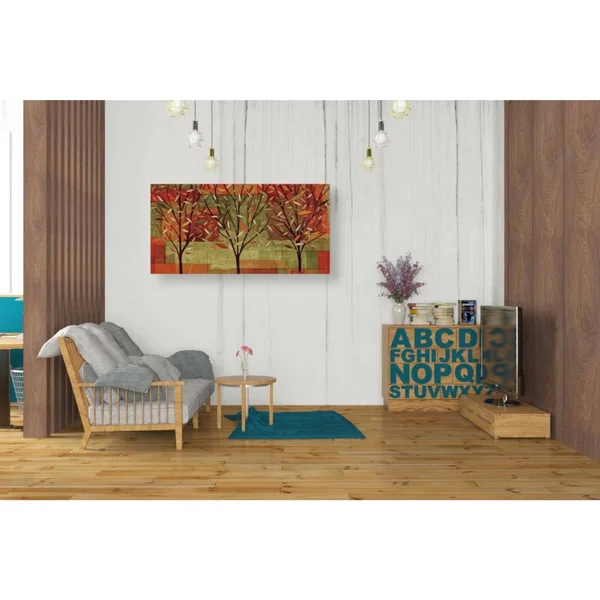 Epic Graffiti 'Watercolor Forest II' by Veronique Charron - Canvas Wall Art, 60 inchx30 inch, Size: 60 x 30, Red