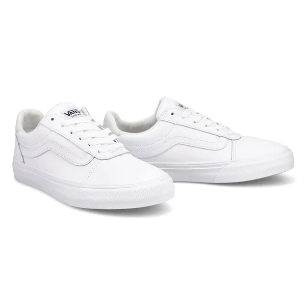 Vans Ward Deluxe Leather White Women's Shoes, Size: 6