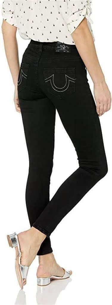 True Religion Women Jennie Curvy Skinny Jeans Black 31