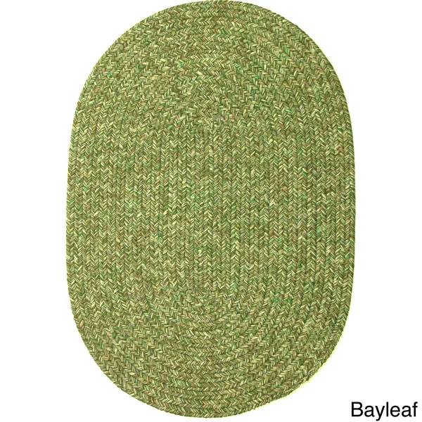 Rhody Rug Sandi Indoor/Outdoor Braided Rug - Bayleaf 10& x 13& Oval