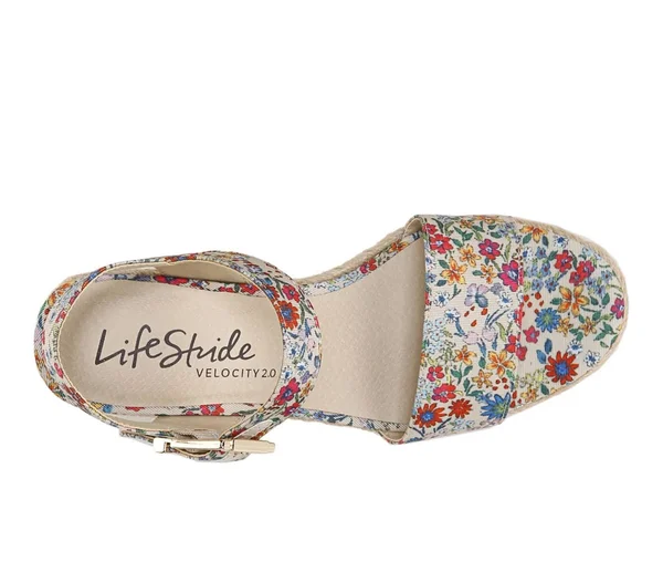 Women's LifeStride Tango 2 Espadrille Wedge Sandal - Light Brown - Size 6