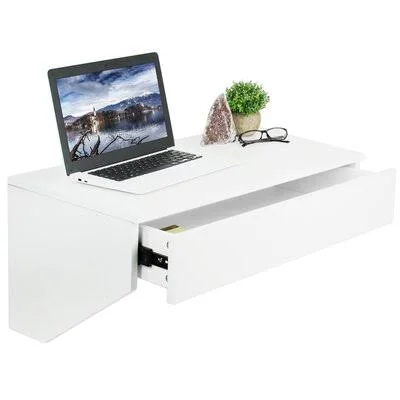 Hondo Floating Desk Ebern Designs, 28.4" x 19.2" x 13"
