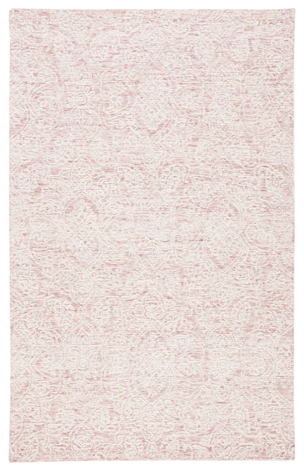Metro Collection MET998U Rug Pink, Ivory, Round 6& x 6&