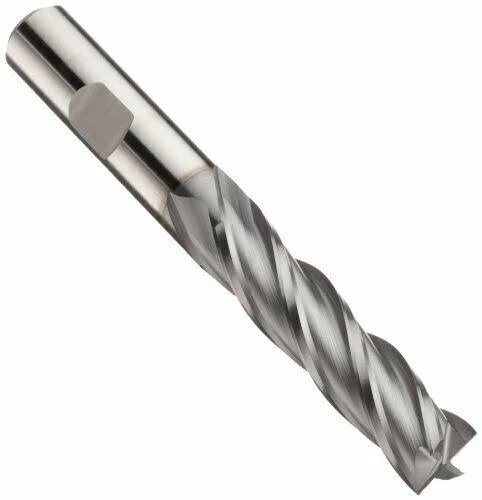 Niagara Cutter N88628 Cobalt Steel Square Nose End Mill - inch, Weldon Shank, TiCN Finish, Finishing Cut, 30 Degree Helix, 4 Flut