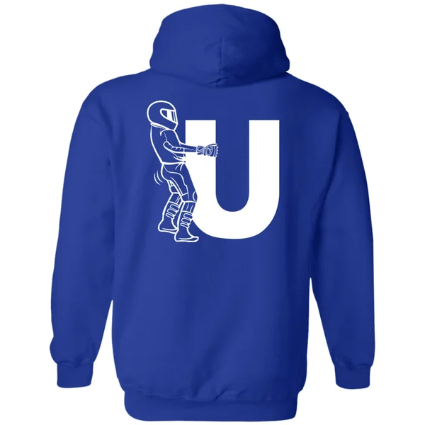 F-U Motorcyclist Hoodie (Back Design) Blue 5XL, Moto Loot