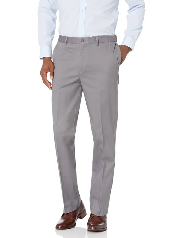 Savane Men's Flat Front Stretch Ultimate Performance Chino