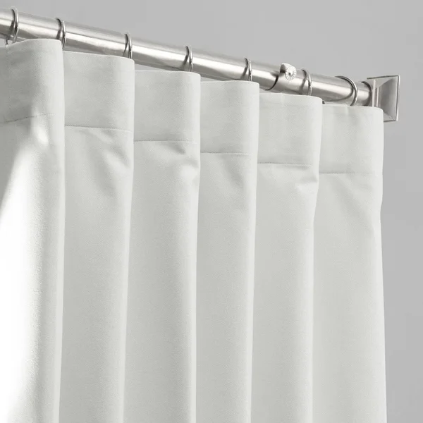 Toasted Tan Vintage Thermal Cross Linen Weave Blackout Curtain, Half Price Drapes