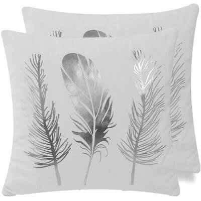Conkling Square Pillow Cover & Insert House of Hampton Fill Material: Feathers - Color: Silver