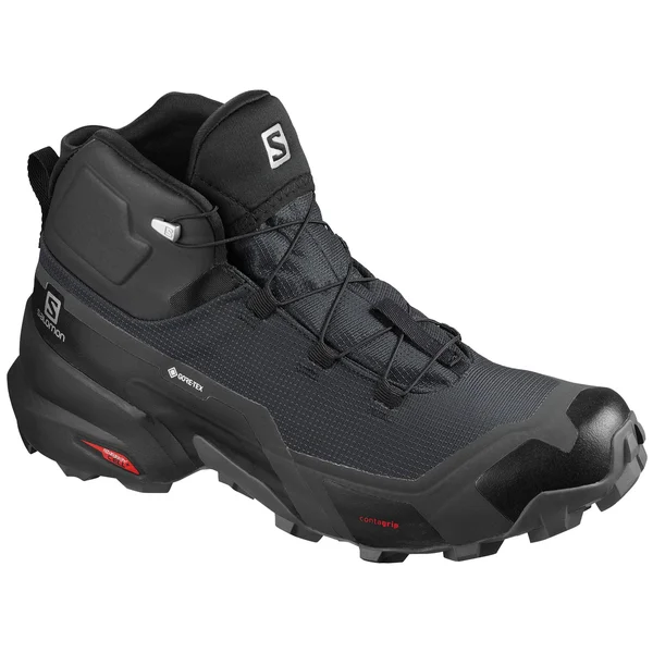 Salomon Men's Cross Hike Mid GTX Boot - 10.5 - Phantom - Black, Ebony